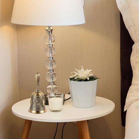 Hand Bell Call Bell Brass Wedding Christmas Bell Floral Design Vintage Style - Picture 2 of 6